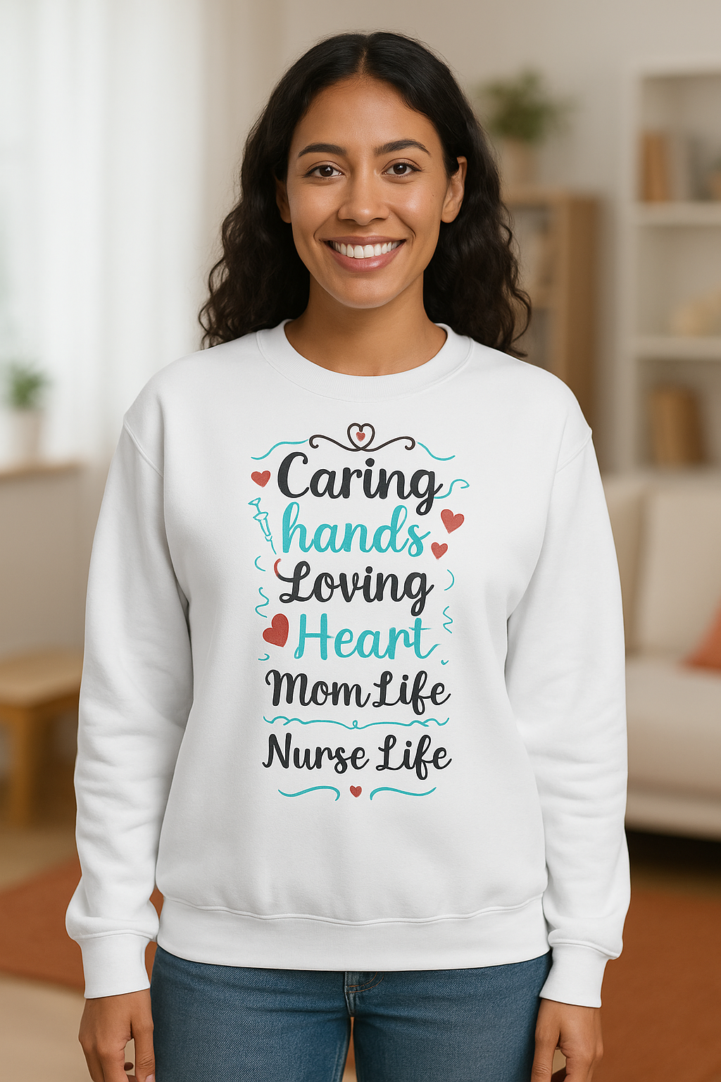 Mum Life Nurse Life Crew neck sweatshirt